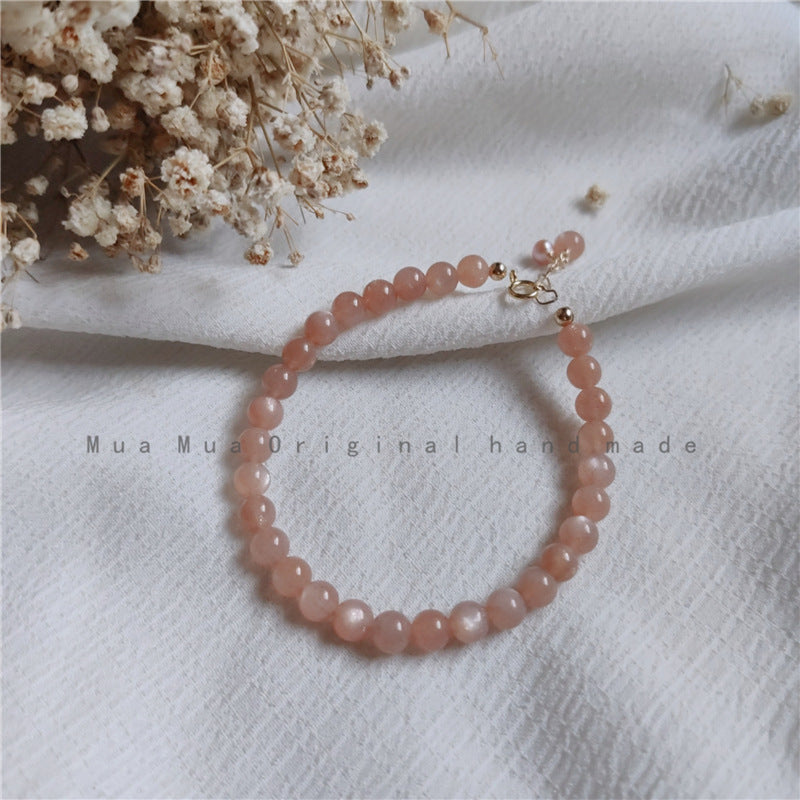 Natural Sunstone Crystal Bracelet | 14K Gold-Filled Vitality Jewelry