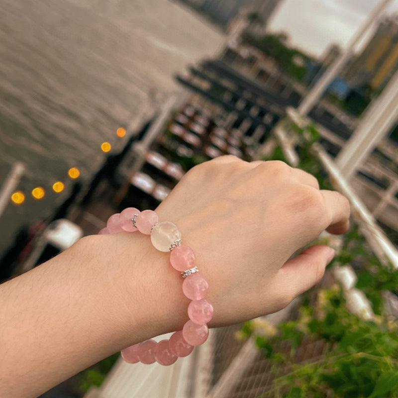 Rose Quartz & Moonstone Bracelet | Emotional Healing Crystal Jewelry