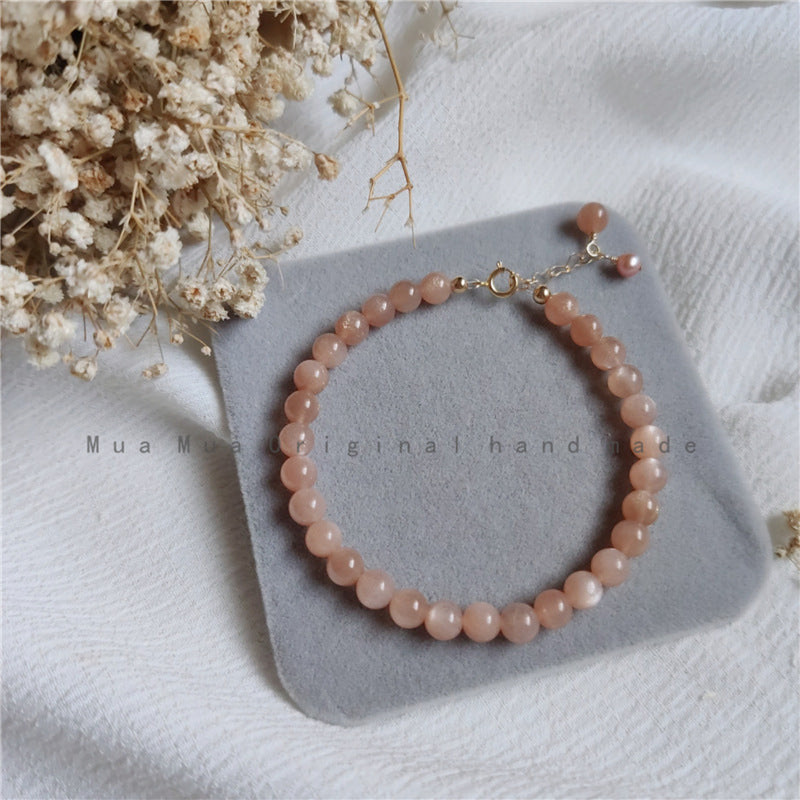 Natural Sunstone Crystal Bracelet | 14K Gold-Filled Vitality Jewelry