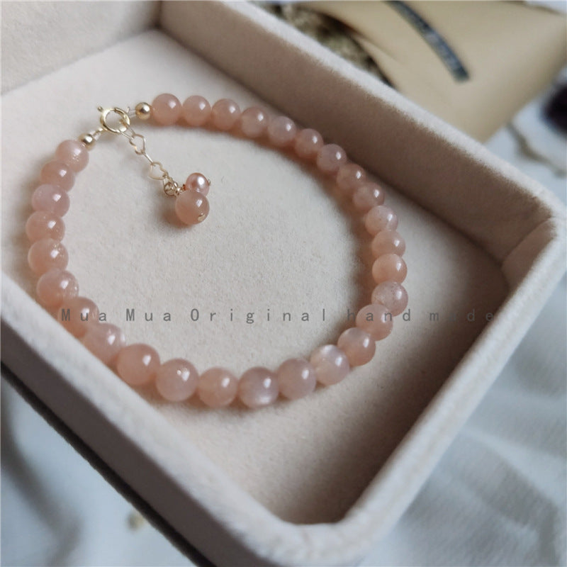 Natural Sunstone Crystal Bracelet | 14K Gold-Filled Vitality Jewelry