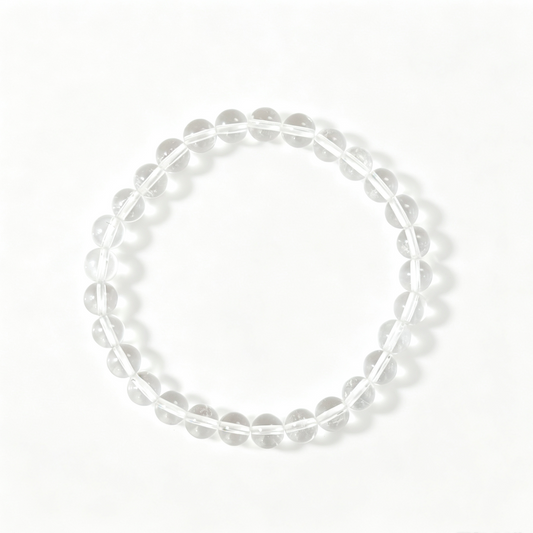Natural Brazilian White Crystal Bracelet