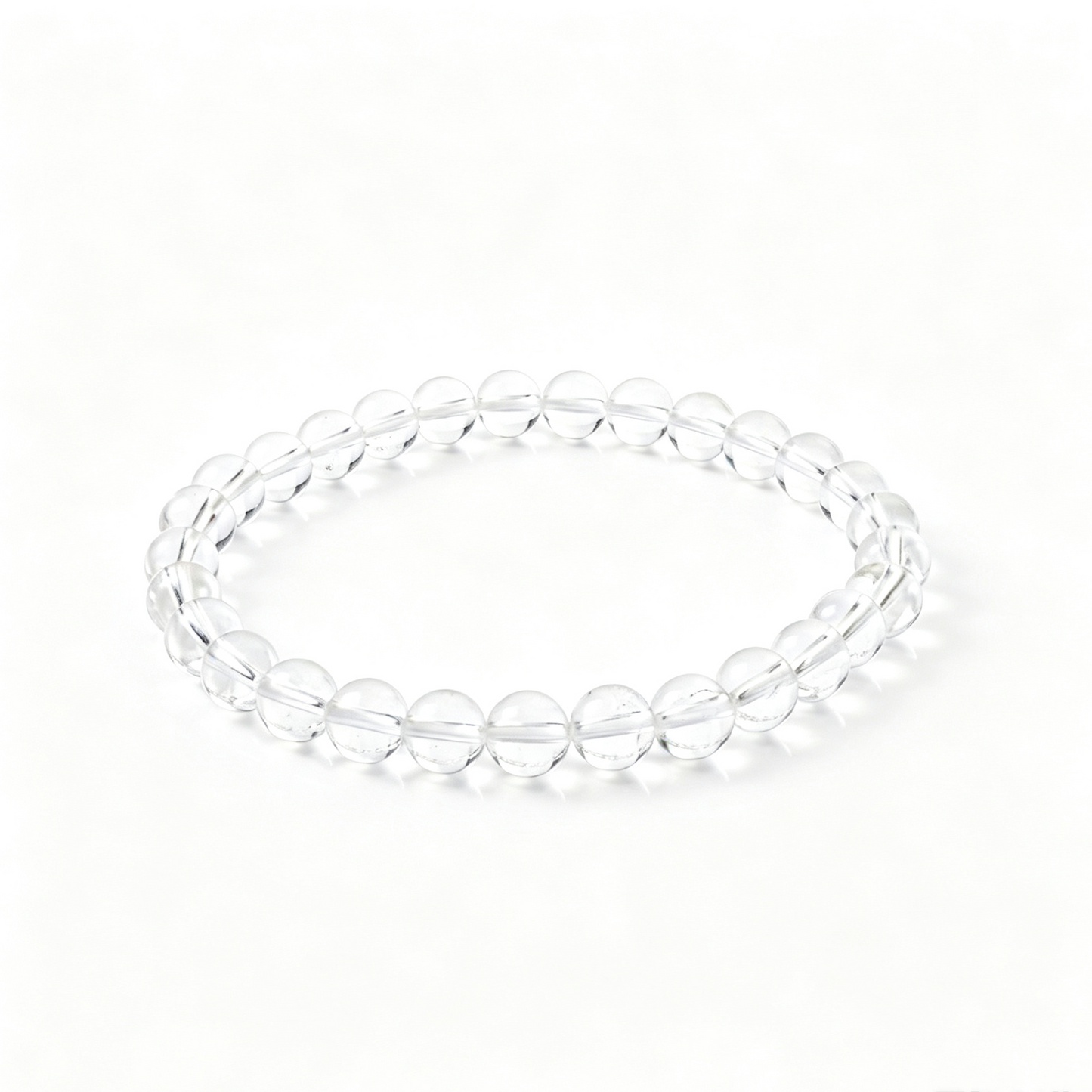 Natural Brazilian White Crystal Bracelet