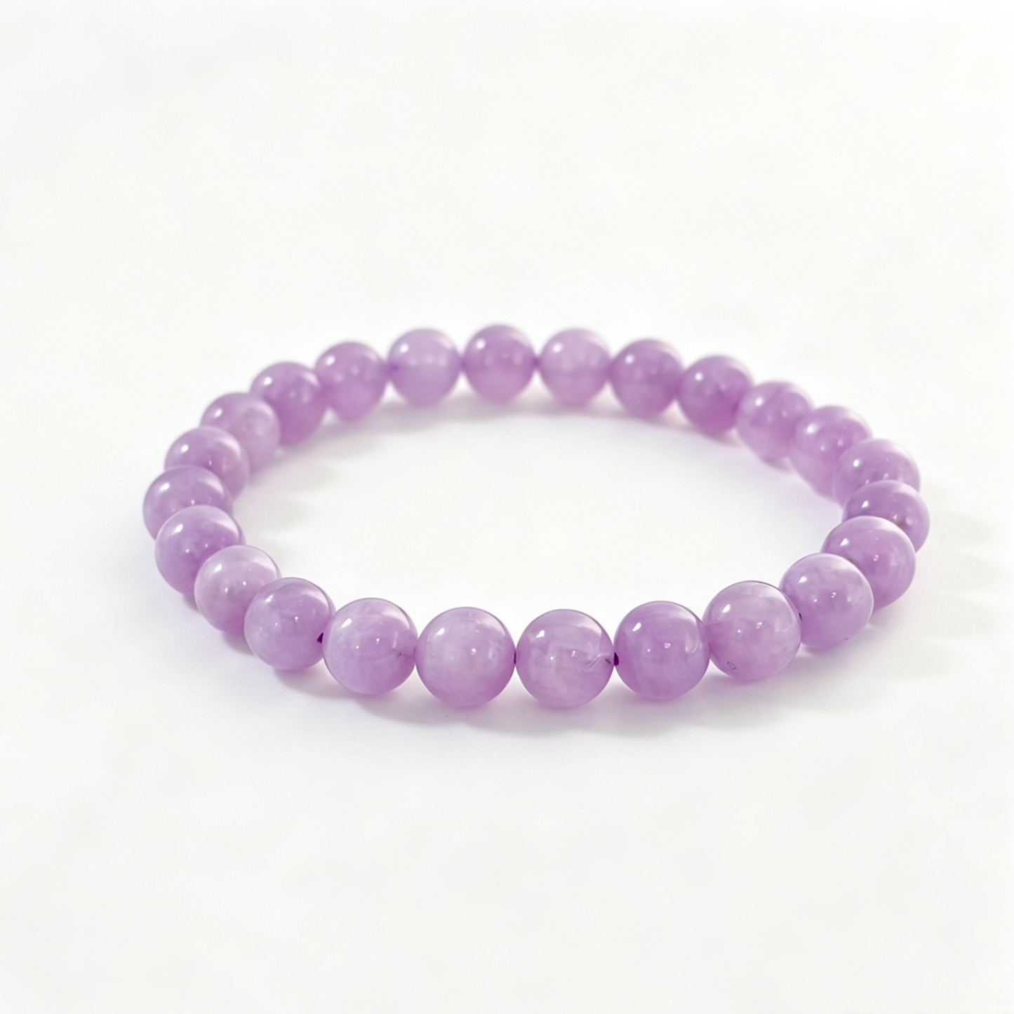 Natural Kunzite Crystal Bracelet | Ice Grade with Cat's Eye Effect