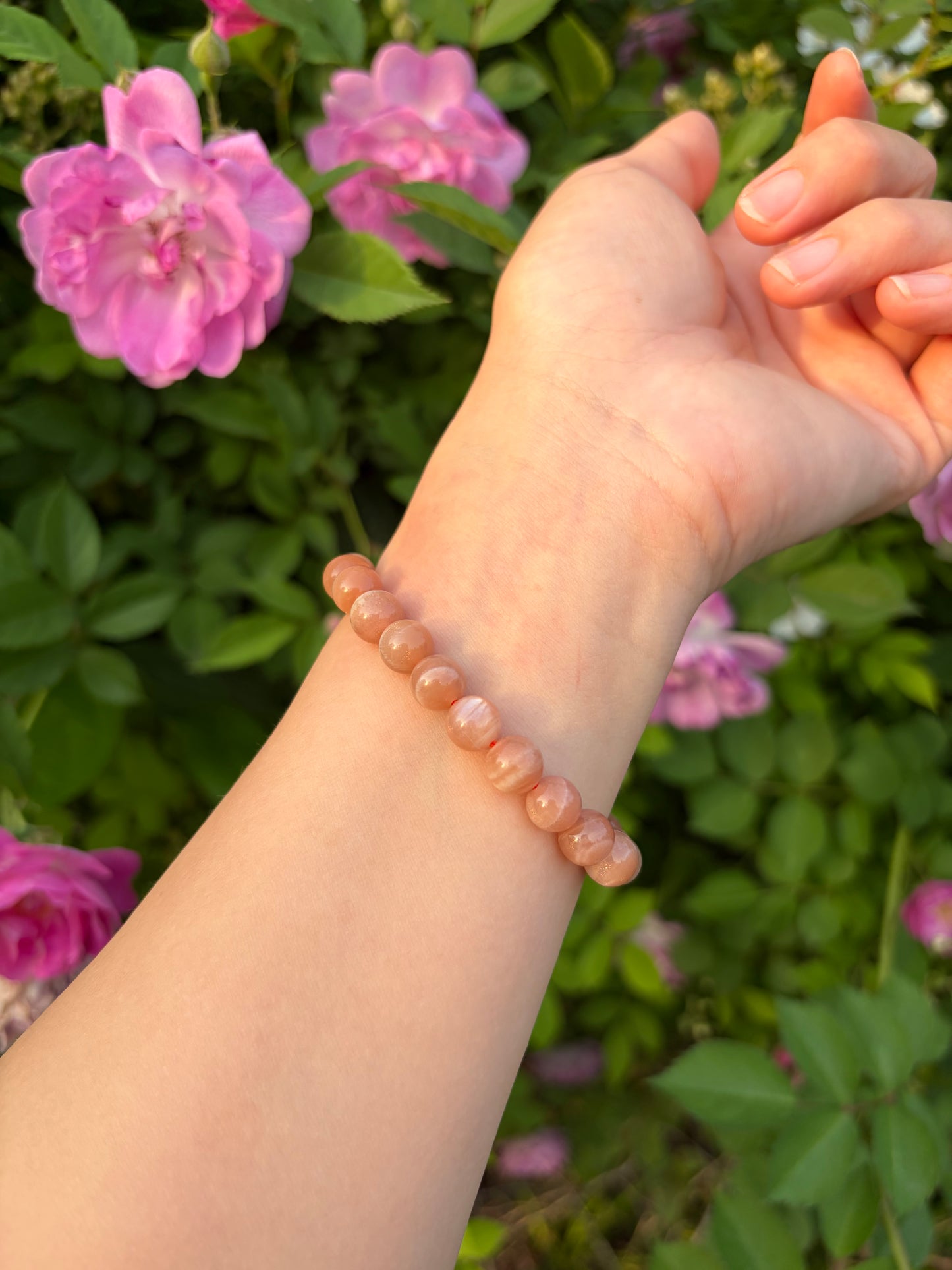Natural Sunstone Bracelet | Orange Sunstone Moonstone Labradorite Crystal Bracelet