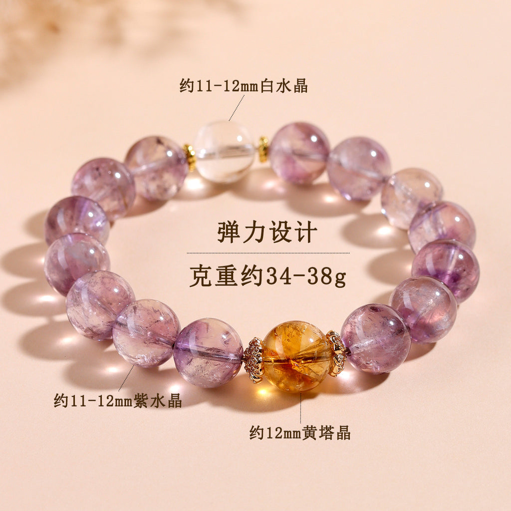 Natural Amethyst Crystal Bracelet - Wholesale Handcrafted Women's Love Bracelet