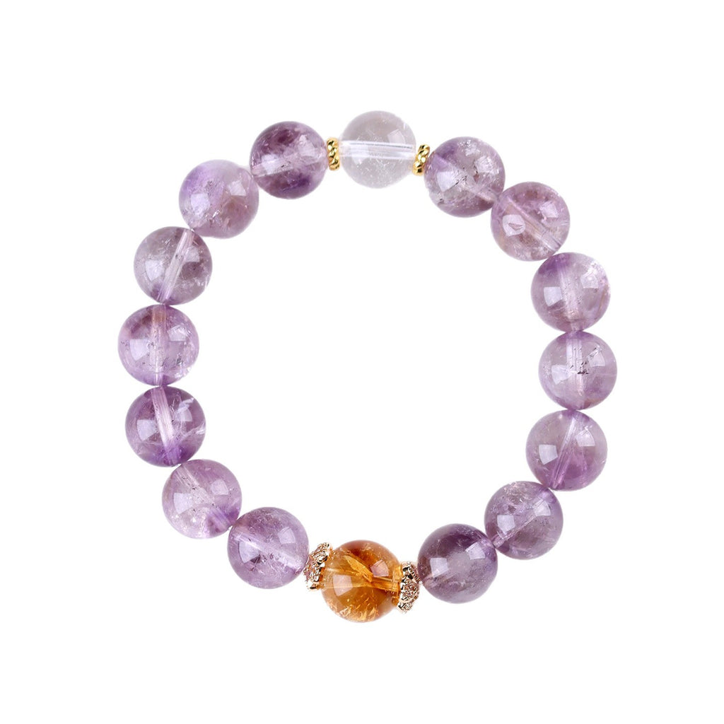 Natural Amethyst Crystal Bracelet - Wholesale Handcrafted Women's Love Bracelet