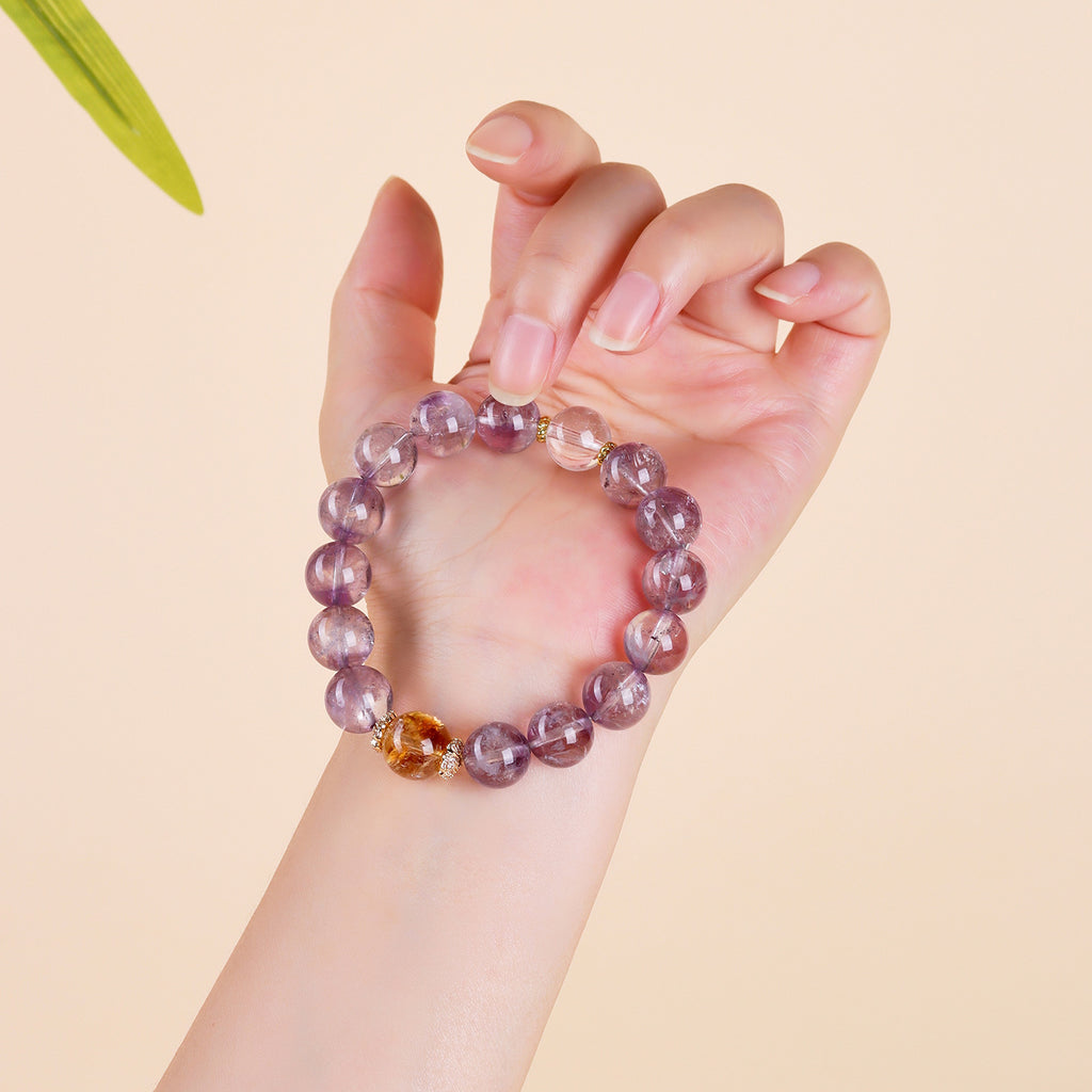 Natural Amethyst Crystal Bracelet - Wholesale Handcrafted Women's Love Bracelet